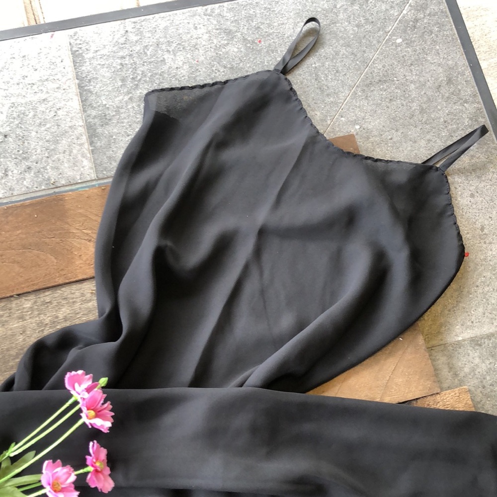 Vintage Long Black Slip Nightgown